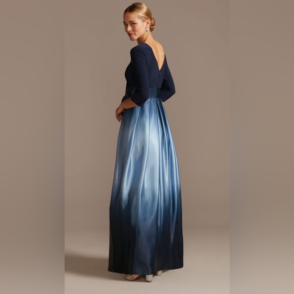 Ignite Evenings Black and Blue Ombré Gown size 14 w/pockets